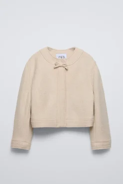 Niños ZARA 6 - 14 Años·Abrigos|6 - 14 Años·Total Look<CHAQUETA BOUCLÉ CON LANA LACITO