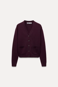 Best CHAQUETA BÁSICA 100% LANA Mujer Cárdigan / Jerséis|Punto