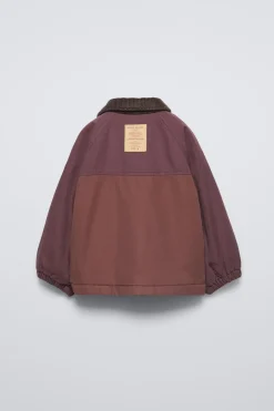 Niños ZARA 1½ - 6 Años·Abrigos|6 - 18 Meses·Abrigos / Buzos<CHAQUETA COMBINADA BOLSILLOS