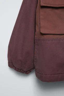 Niños ZARA 1½ - 6 Años·Abrigos|6 - 18 Meses·Abrigos / Buzos<CHAQUETA COMBINADA BOLSILLOS