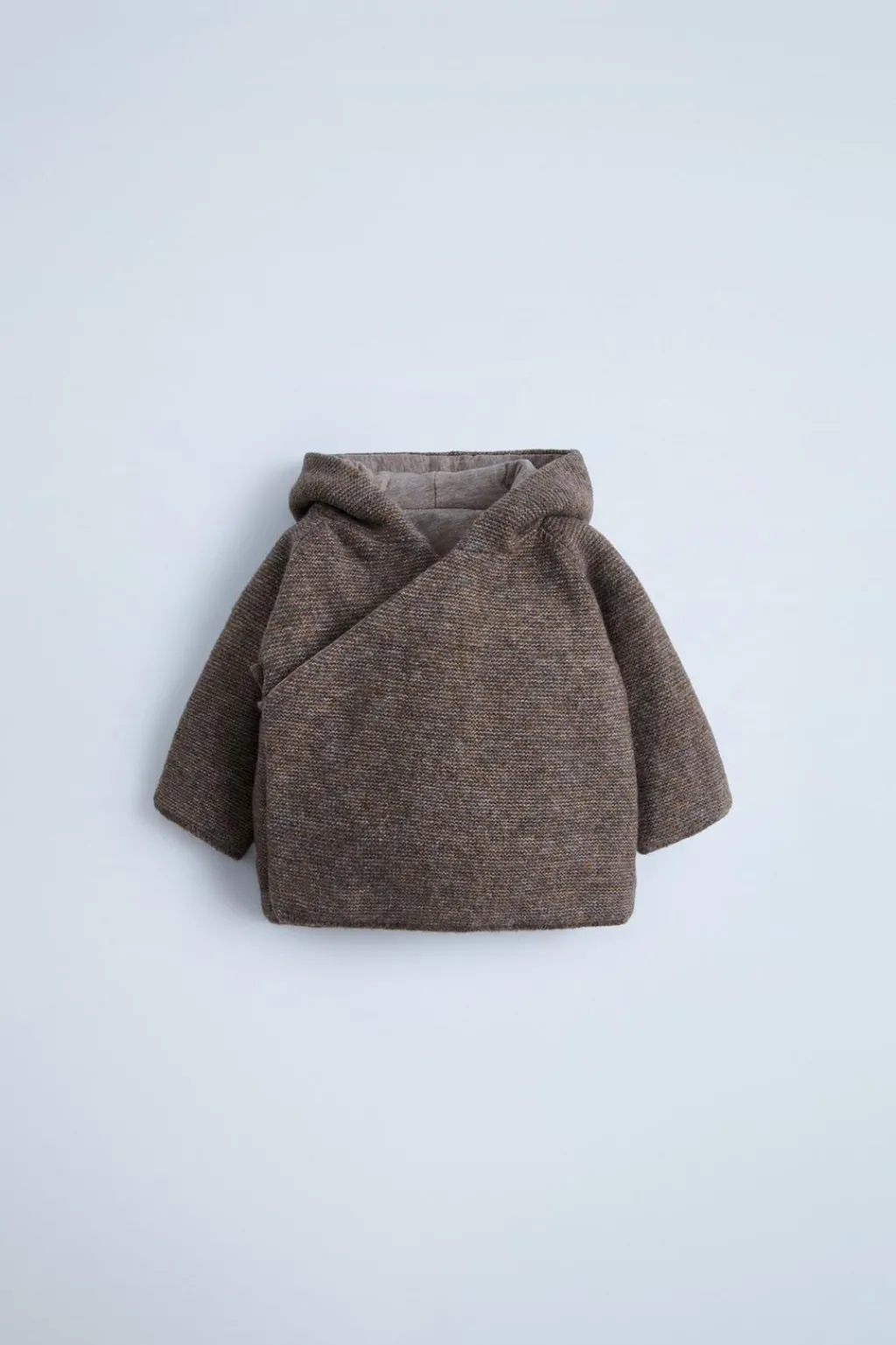 Niños ZARA 0 - 6 Meses·Punto<CHAQUETA COMBINADA CAPUCHA