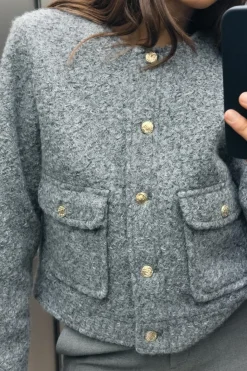 Online CHAQUETA CORTA BOUCLÉ Mujer Chaquetas / Cazadoras