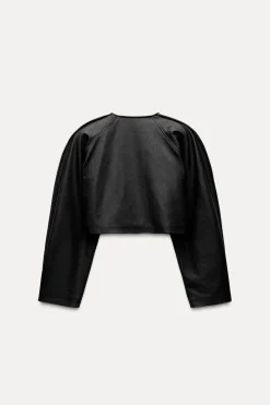Hot CHAQUETA CORTA EFECTO PIEL Mujer Chaquetas / Cazadoras