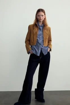 Hot CHAQUETA CROP 100% PIEL Mujer Chaquetas / Cazadoras