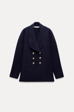 Clearance CHAQUETA CRUZADA 100% LANA Mujer Cárdigan / Jerséis|Punto
