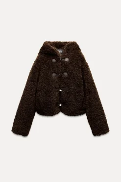 Online CHAQUETA EFECTO PELO ALAMARES Mujer Chaquetas / Cazadoras