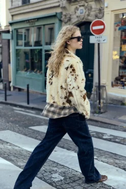Sale CHAQUETA EFECTO PELO ESTAMPADO ANIMAL Mujer Chaquetas / Cazadoras