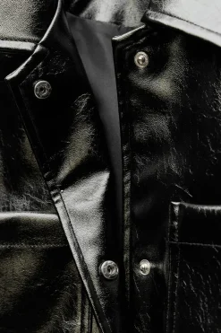 Fashion CHAQUETA EFECTO PIEL Mujer Chaquetas / Cazadoras