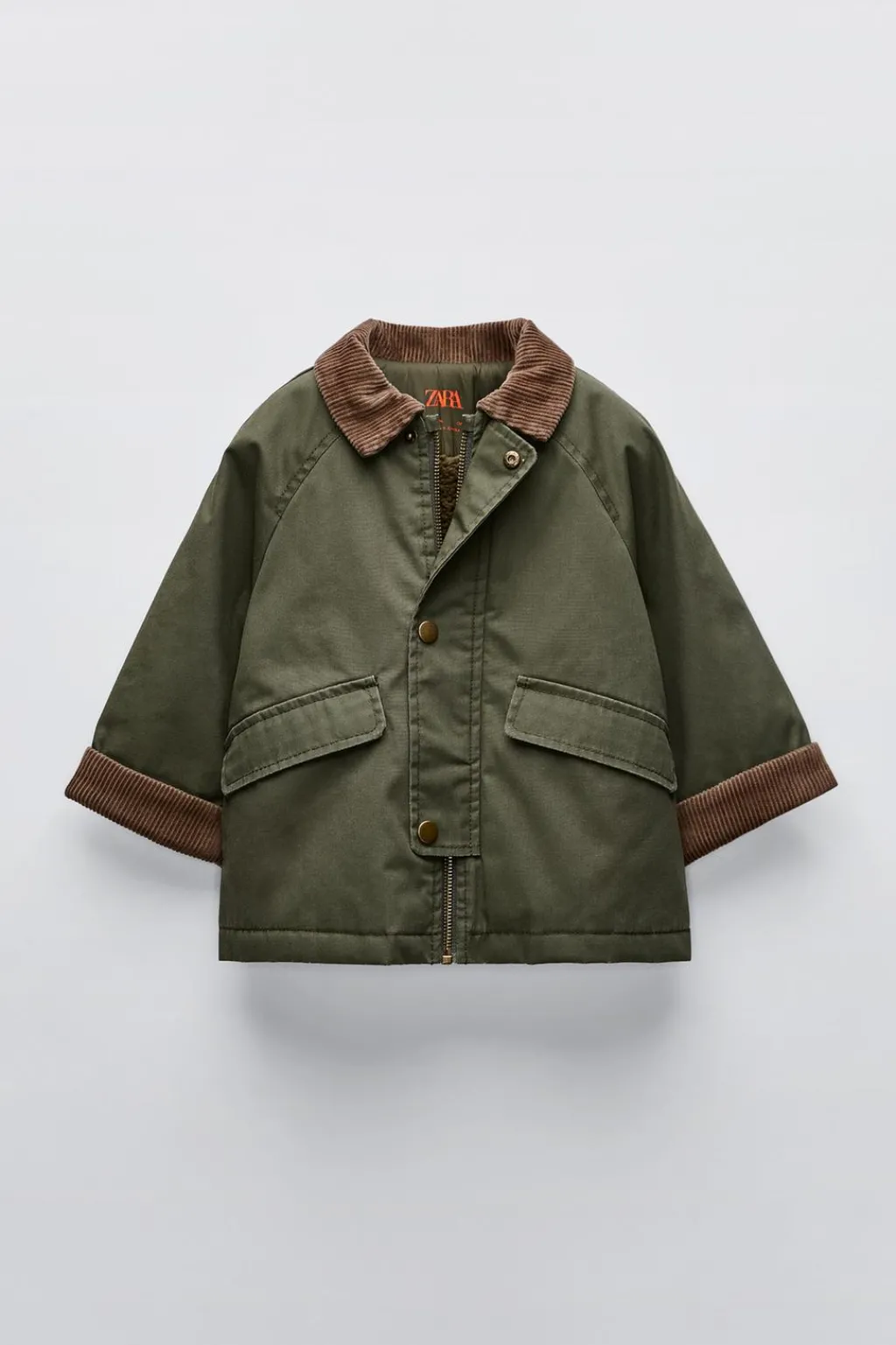 Niños ZARA 1½ - 6 Años·Abrigos|6 - 18 Meses·Abrigos / Buzos<CHAQUETA ENCERADA CUELLO PANA