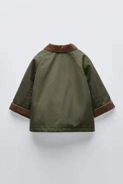 Niños ZARA 1½ - 6 Años·Abrigos|6 - 18 Meses·Abrigos / Buzos<CHAQUETA ENCERADA CUELLO PANA