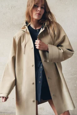 Clearance CHAQUETA ENGOMADA WATER RESISTANT ZW COLLECTION Mujer Abrigos / Anoraks|Chaquetas / Cazadoras