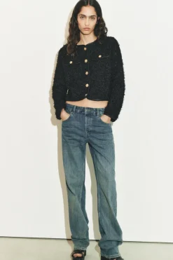 Best CHAQUETA ESTRUCTURA HILO METALIZADO Mujer Cárdigan / Jerséis|Punto