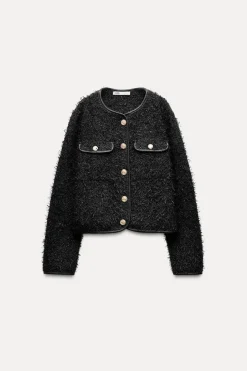 Best CHAQUETA ESTRUCTURA HILO METALIZADO Mujer Cárdigan / Jerséis|Punto