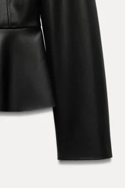 Sale CHAQUETA PEPLUM EFECTO PIEL Mujer Chaquetas / Cazadoras