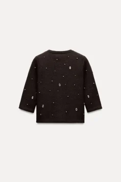 Clearance CHAQUETA PUNTO ABALORIOS JOYA Mujer Cárdigan / Jerséis|Punto