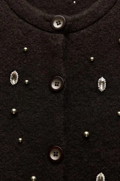 Clearance CHAQUETA PUNTO ABALORIOS JOYA Mujer Cárdigan / Jerséis|Punto