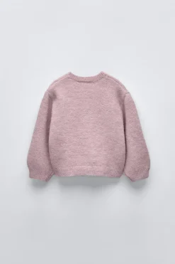 Niños ZARA 1½ - 6 Años·Punto|6 - 18 Meses·Punto<CHAQUETA PUNTO FLORES BORDADAS