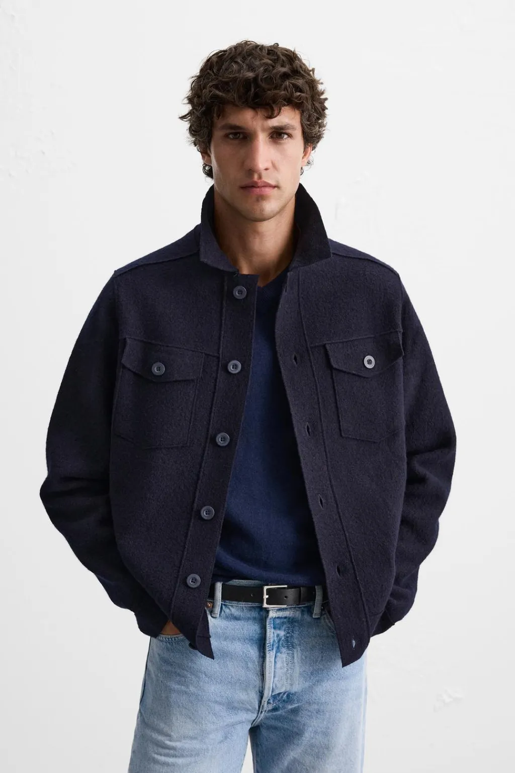 Outlet CHAQUETA PUNTO LANA Hombre Jerséis / Chaquetas