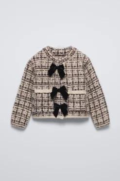 Niños ZARA 1½ - 6 Años·Punto|1½ - 6 Años·Total Look<CHAQUETA PUNTO LAZOS VELVET