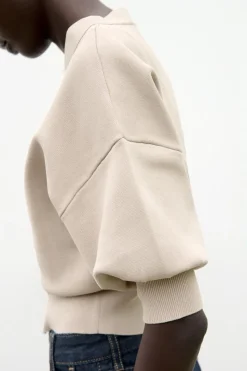 Best CHAQUETA PUNTO LISO BOTÓN FLOR Mujer Cárdigan / Jerséis|Punto