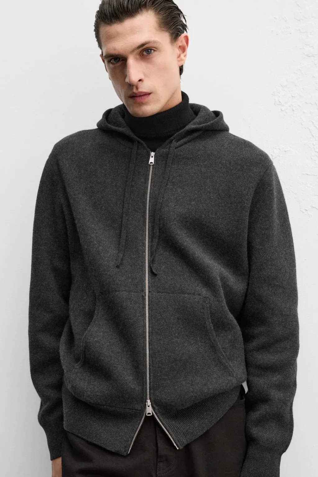 Outlet CHAQUETA PUNTO MEZCLA CASHMERE Hombre Jerséis / Chaquetas|Sudaderas