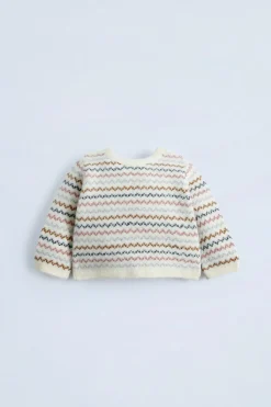 Niños ZARA 0 - 6 Meses·Punto<CHAQUETA PUNTO RAYAS 2 EN 1