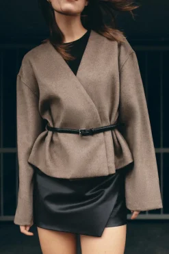 Fashion CHAQUETA SOFT CINTURÓN Mujer Chaquetas / Cazadoras