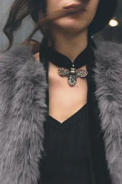 Clearance COLLAR LARGO TERCIOPELO ABEJA JOYAS Mujer Accesorios / Bisuteria
