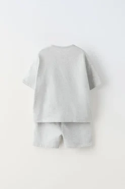 Niños ZARA 1½ - 6 Años·Camisetas|1½ - 6 Años·Faldas / Bermudas<CONJUNTO CAMISETA BOLSILLO Y BERMUDA