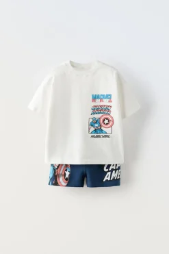 Niños ZARA 1½ - 6 Años·Camisetas|1½ - 6 Años·Pantalones / Leggings<CONJUNTO CAPITÁN AMÉRICA © MARVEL