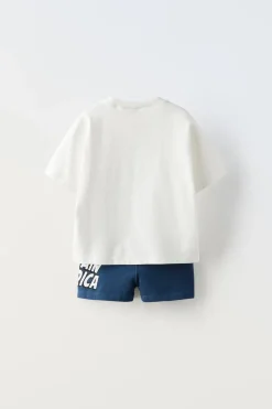 Niños ZARA 1½ - 6 Años·Camisetas|1½ - 6 Años·Pantalones / Leggings<CONJUNTO CAPITÁN AMÉRICA © MARVEL