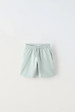 Niños ZARA 6 - 14 Años·Camisetas|6 - 14 Años·Pantalones<CONJUNTO FELPA CAMISETA Y BERMUDA BORDADO