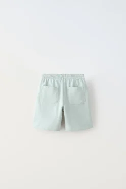 Niños ZARA 6 - 14 Años·Camisetas|6 - 14 Años·Pantalones<CONJUNTO FELPA CAMISETA Y BERMUDA BORDADO