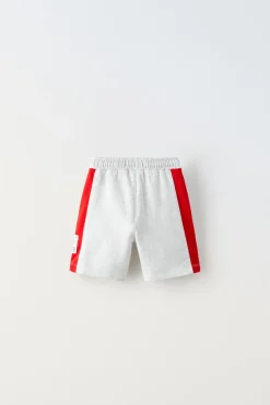 Niños ZARA 6 - 14 Años·Camisetas|6 - 14 Años·Pantalones<CONJUNTO FELPA CAMISETA Y BERMUDA BANDAS
