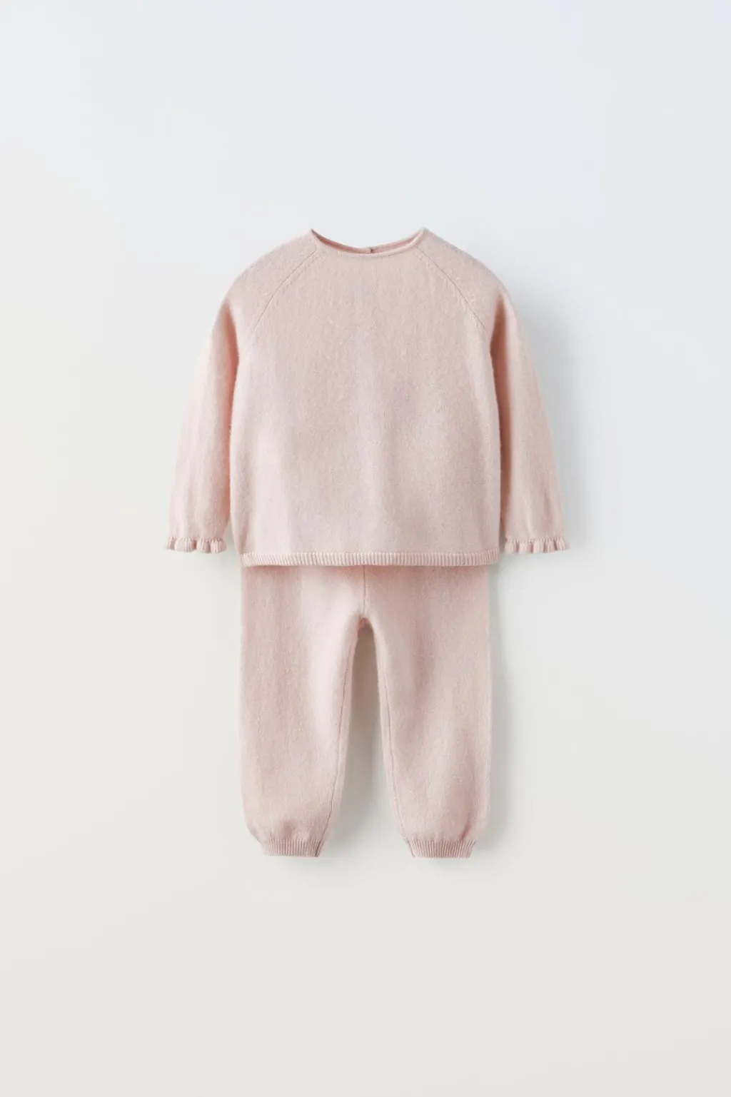 Niños ZARA 0 - 6 Meses·Punto|0 - 6 Meses·Leggings / Polainas<CONJUNTO JERSEY CHAQUETA 2 EN 1 Y PANTALÓN 100% CASHMERE