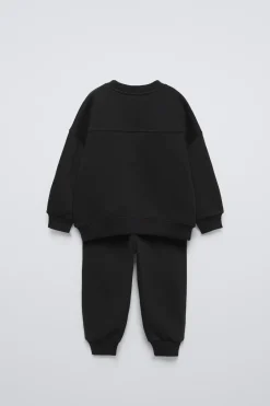 Niños ZARA 1½ - 6 Años·Sudaderas|1½ - 6 Años·Pantalones<CONJUNTO JOGGING SUDADERA Y JOGGER ETIQUETA