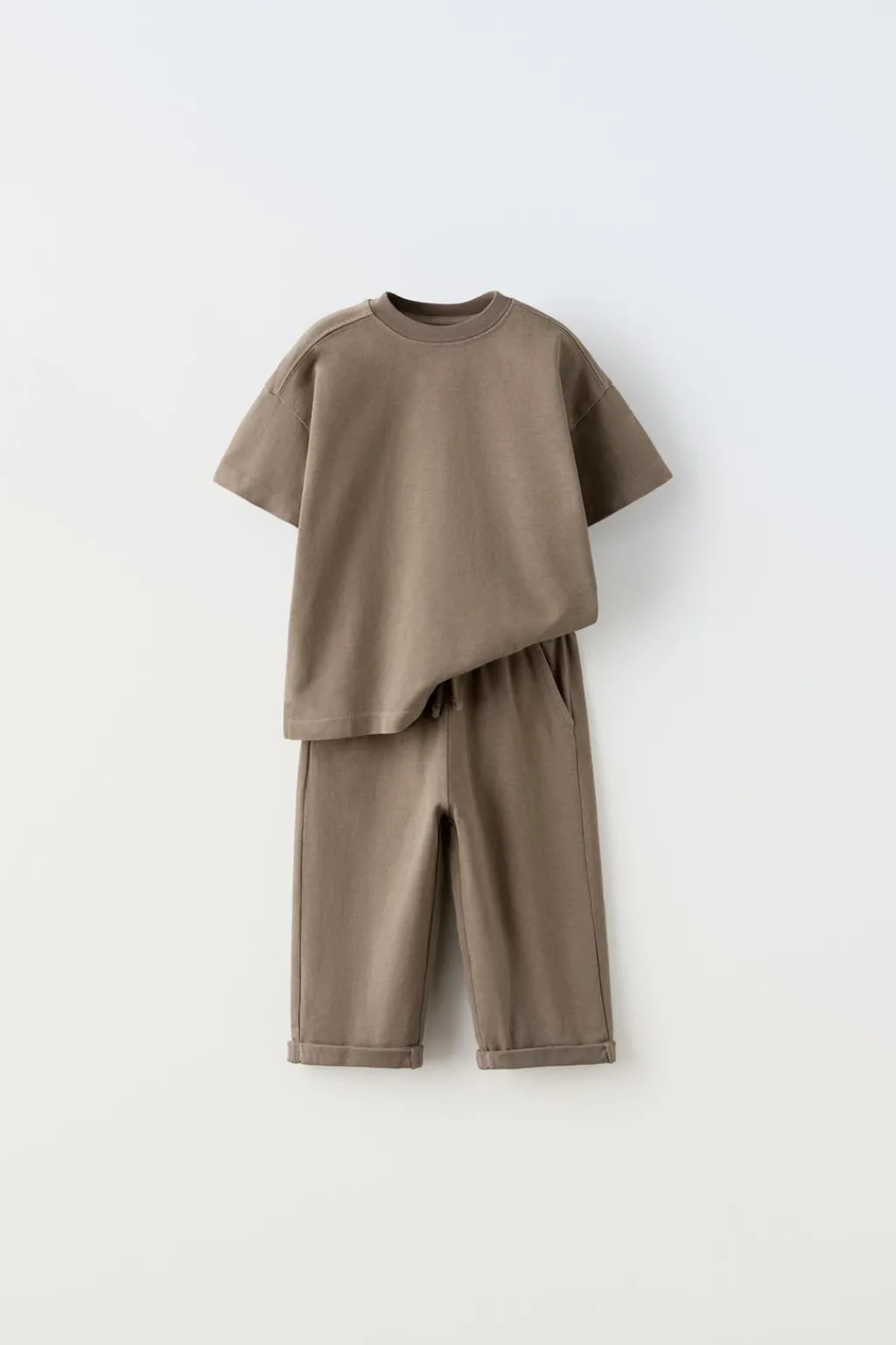 Niños ZARA 1½ - 6 Años·Camisetas|1½ - 6 Años·Pantalones / Leggings<CONJUNTO LISO CAMISETA Y PANTALÓN