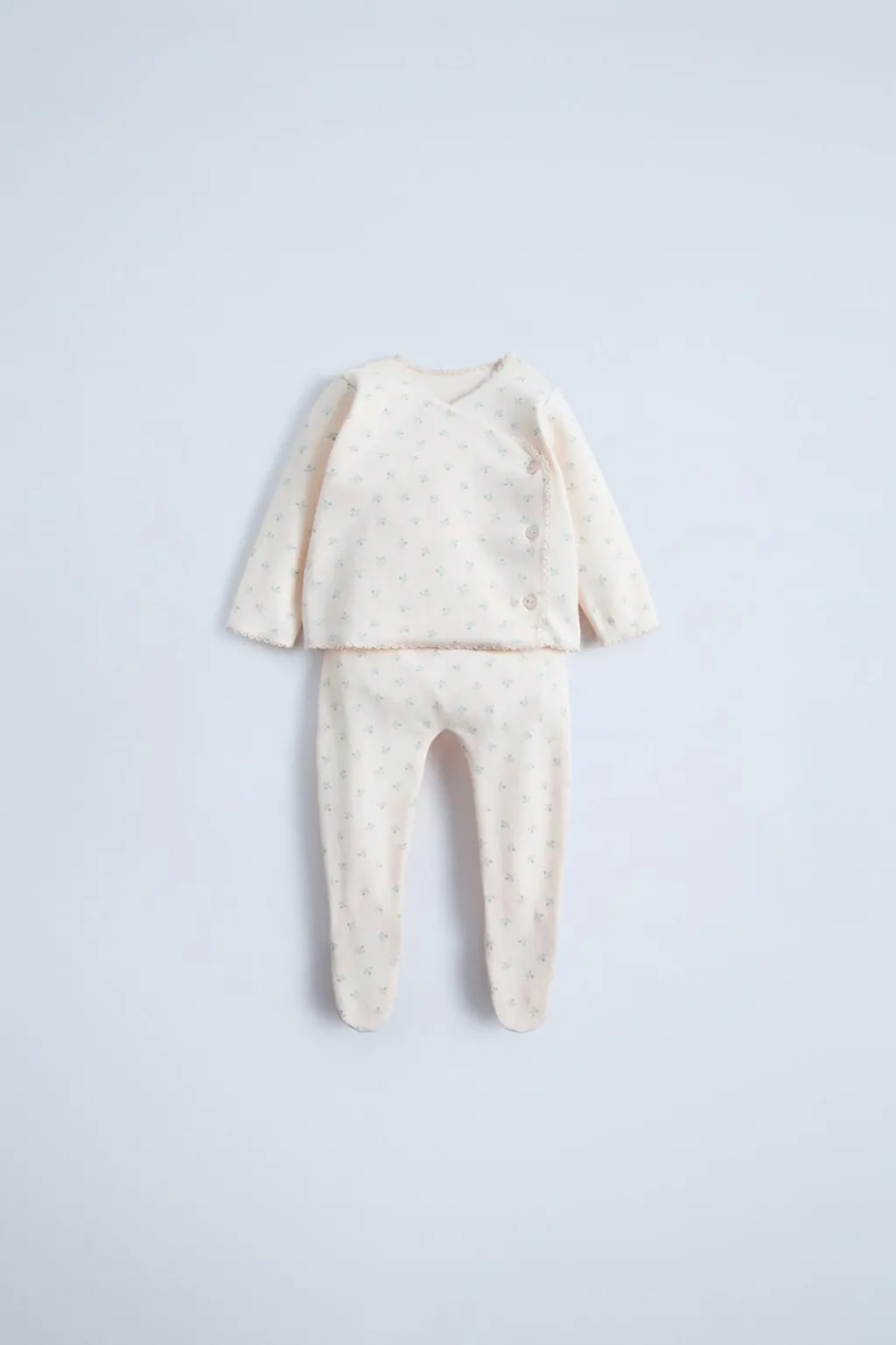 Niños ZARA 0 - 6 Meses·Camisetas|0 - 6 Meses·Leggings / Polainas<CONJUNTO RAMITAS