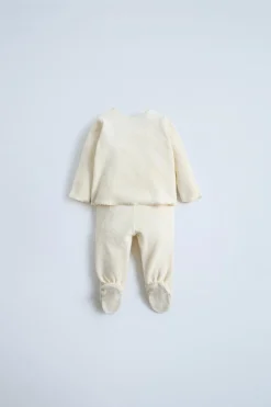 Niños ZARA 0 - 6 Meses·Camisetas|0 - 6 Meses·Leggings / Polainas<CONJUNTO RIZO CAMISETA Y POLAINA