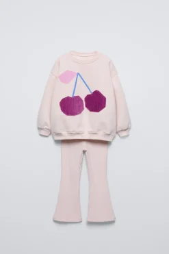 Niños ZARA 1½ - 6 Años·Sudaderas|1½ - 6 Años·Pantalones<CONJUNTO SUDADERA Y LEGGING FLARE RIB