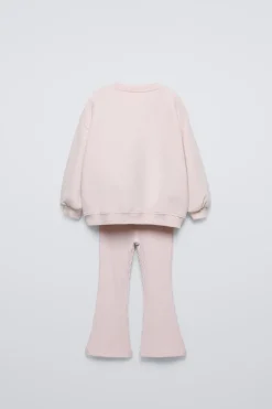 Niños ZARA 1½ - 6 Años·Sudaderas|1½ - 6 Años·Pantalones<CONJUNTO SUDADERA Y LEGGING FLARE RIB