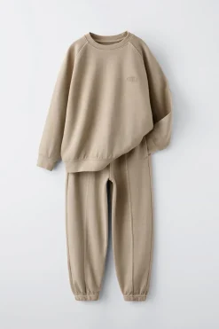 Niños ZARA 6 - 14 Años·Sudaderas|6 - 14 Años·Pantalones<CONJUNTO SUDADERA Y PANTALÓN INTERLOCK