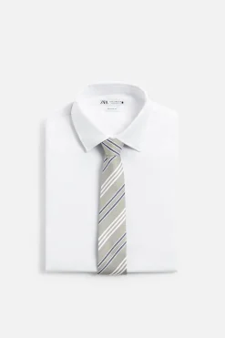 Sale CORBATA SEDA - VISCOSA RAYAS Hombre Accesorios