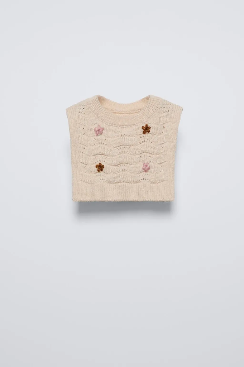 Niños ZARA 1½ - 6 Años·Accesorios|6 - 14 Años·Accesorios<CUELLO PUNTO FLORES BORDADAS