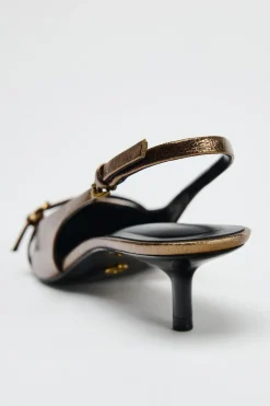 Best DESTALONADO TACÓN KITTEN EFECTO METALIZADO Mujer Zapatos