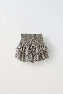 Niños ZARA 6 - 14 Años·Faldas / Bermudas<FADA TEXTURA ANIMAL PRINT