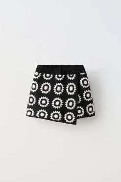 Niños ZARA 6 - 14 Años·Punto|6 - 14 Años·Faldas / Bermudas<FALDA BERMUDA CROCHET FLORES