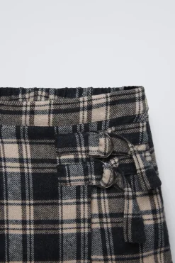 Niños ZARA 1½ - 6 Años·Faldas / Bermudas|6 - 18 Meses·Braguitas / Bermudas<FALDA BERMUDA CUADROS