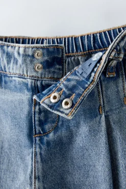 Niños ZARA 1½ - 6 Años·Jeans / Denim|1½ - 6 Años·Faldas / Bermudas<FALDA BERMUDA DENIM TABLAS