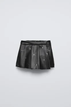 Niños ZARA 1½ - 6 Años·Faldas / Bermudas|6 - 18 Meses·Braguitas / Bermudas<FALDA BERMUDA EFECTO PIEL